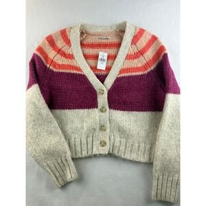 American Eagle Outfitters Womens Cardigan Sweater Striped‎ Knit Medium M